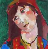Portrait of a girl Signed and dated 1979/81 verso Oil on canvas 40.5 x 40.5cm Provenance: Beaux Arts Gallery, London, 1983 ++Unlined, good condition by Philip Sutton, 1979, Oil on canvas, sold Dec 2016
