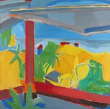 Fiji Signed, titled and dated 1964 verso Oil on canvas 101 x 101cm Provenance: Roland, Browse & Delbanco, London ++Good condition by Philip Sutton, 1964, Oil on canvas, sold Dec 2016