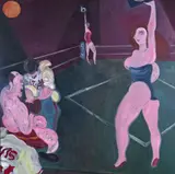 Seconds Away, Round 6 Oil on canvas 101 x 101cm ++Unlined, one or two minor blemishes, good condition by Jock McFadyen, Oil on canvas, offered Dec 2016