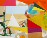 Again [II] Signed by Andrew Bick, 2004, Mixed media on panel, unframed, offered Dec 2016