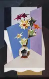 Variations harmoniques sur le Dodecaedre Signed and dated '28 by D. Wiener, Oil on canvas, sold Dec 2016