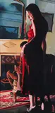 Embers Signed, also signed with initials and titled verso Oil on canvas 101 x 50.5cm ++Unlined, good condition by John Luce Lockett, Oil on canvas, sold Dec 2016