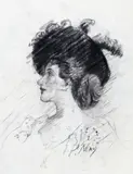 Lowther; Signed, titled and dated 1902 Pen by Phil May, 1902, Pen, ink, pencil and watercolor, sold Dec 2016