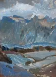 Engadin Valley, Switzerland Signed and dated 1926 Watercolour and gouache 28 x 20.5cm ++One or two minor blemishes otherwise good condition by Karl Moser, 1926, Watercolour and gouache, sold Dec 2016