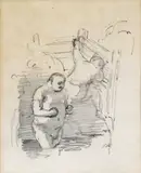 Boxing by Edward Ardizzone, pencil, sold Dec 2016