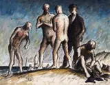 Miners on a beach Signed and dated 31 Pen by Edward Ardizzone, Pen, ink and watercolour, sold Dec 2016