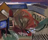 Untitled by Katharine Church, Gouache on grey paper, sold Dec 2016