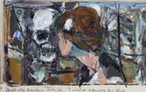 Death and the Maiden Signed, titled, dated July 62 and inscribed I intend to develop this theme, also signed, dated 1966 and dedicated To Mrs by Keith Grant, 1966, Gouache with pencil, sold Dec 2016
