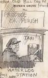 Where Old Bill can be found by Bruce Bairnsfather, Pencil, on a Wipke's Grove Menu, sold Dec 2016