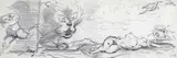 Study for The Ogres Signed with initials Pencil 9.5 x 28cm Provenance: The Estate of Professor Rodney Fitch CBE ++Good condition by Edward Ardizzone, Pencil, sold Dec 2016