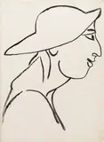 Head of a man in profile; Study of a fish Two, both brush and black ink, unframed 26 x 19cm and 19 x 26cm (2) With a letter of authentication from H by Henri Gaudier-Brzeska, ink, sold Dec 2016