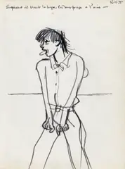 Le Prince by Keith Vaughan, pencil, sold Dec 2016