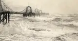 The Chain Pier, Brighton Signed Etching 18.5 x 34.5cm ++Paper a little discoloured, possibly some restoration by William Lionel Wyllie, Etching, sold Dec 2016