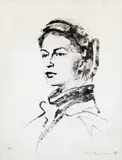 Queen Elizabeth II, 1954 Signed and numbered 711/850 Lithograph 35.5 x 27.5cm ++Good condition by Pietro Annigoni, Lithograph, sold Dec 2016
