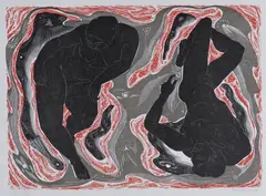 Night Signed, dated 51/75 and numbered 34/75 Woodcut 23.5 x 32.5cm ++A few fox marks to margins, image good by Blair Hughes-Stanton, Woodcut, sold Dec 2016