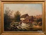 landscape with mill by Leopold Graninger, oil on canvas, sold Apr 2020
