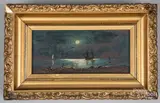 moonlit seascape by Mary Leisz, oil on board, sold Apr 2020