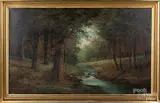 wooded landscape by Jay Taylor, oil on canvas, sold Apr 2020