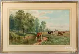 landscape by Thomas Craig, watercolor, sold Mar 2020