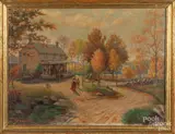 country landscape by Adolph Pannash, oil on canvas, sold Mar 2020
