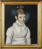 portrait of a young woman by Micah Williams, pastel, sold Mar 2020