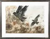 of two ravens by Rea Redifer, watercolor, sold Jan 2020