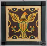 and cutwork eagle by David Y. Ellinger, watercolor, sold Jan 2020