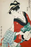 Mother and Child by Kitagawa Utamoro, woodblock print, sold Nov 2021