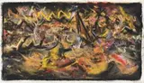 Drawing (Fragmented Landscape) by Peter Booth, 1984, pastel on paper, sold Apr 2010