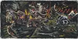 Drawing (Fragmented Landscape) by Peter Booth, 1984, pastel on paper, sold Apr 2010