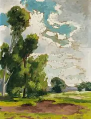 Spring Time by Roland Wakelin, 1940, oil on panel, sold Apr 2010