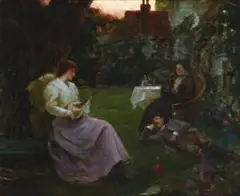 Garden Party by Tudor St George Tucker, 1901, oil on canvas, offered Apr 2010
