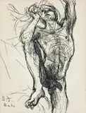 Study (Viii) by Donald Friend, pen and ink on paper, sold Apr 2010