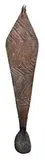 A Fine Spearthrower by Artefacts And Carvings, of elongated diamond shape, the front decorated with fine parallel linear zig-zag designs, the reverse replete with adze, sold Jul 2010