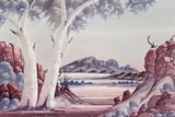 Central Australian Landscape by Claude Pannka, watercolour on paper, sold Mar 2010