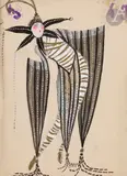 Deux études de costume by Charles Carl Gesmar, Encre, gouache et aquarelle, sold Nov 2023
