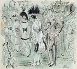 My Fair lady by Cecil Beaton, vers 1950, Encre et aquarelle, sold Nov 2023