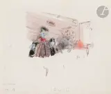 Composition aux jeunes garçons by Christian Bérard, Aquarelle, sold Nov 2023