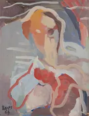 Femme en buste by Francisco Bores, 1964, Gouache, sold Oct 2023