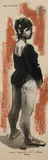 Ballerine by Lucien Fontanarosa, Encre, pastel et crayon gras, sold Oct 2023