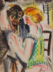 L'Étreinte by Gio Colucci, Aquarelle et encre, sold Oct 2023