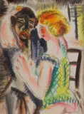 L'Étreinte by Gio Colucci, Aquarelle et encre, sold Oct 2023