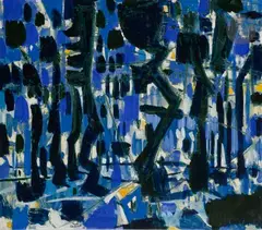 Paysage de sous-bois by Paul Charlot, 1957, Gouache, sold Oct 2023
