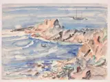Le Croisic by André Fraye, Aquarelle, sold Dec 2014