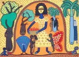 Scène animée by Manuel Mendive, 1983, Gouache, sold Dec 2014