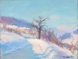 La route vers le Villard by Marcel Wibault, Gouache, sold Nov 2014