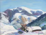 Les Allues by Marcel Wibault, Gouache, sold Nov 2014