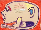 Profil by Yvon Taillandier, Gouache sur enveloppe Kraft, sold Oct 2014