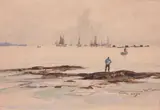 Camaret, temps gris» by Pierre Brette, 1948, Aquarelle, sold Jun 2014