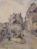 Rue de Dole by Ernest Vauthrin, Aquarelle, sold Jul 2023